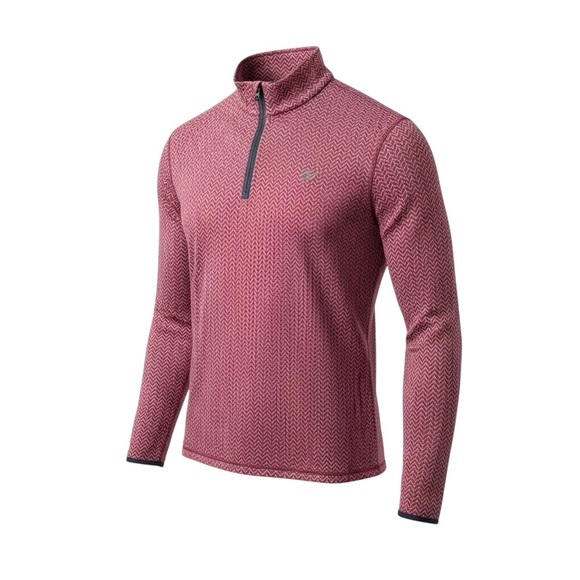 Greyson Long Sleeve Performance Knit Quarter Zip Geo Print Size Large - Picture 11 of 11